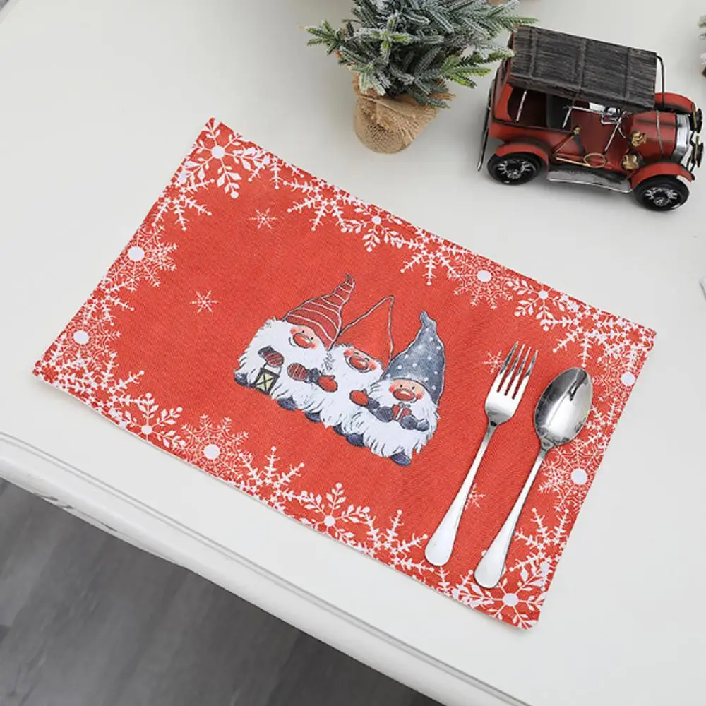 

Christmas Decoration Cartoon Forest Man Placemat Gift Decoration Chair Sash Bows For Wedding Party Birthday Xmas for Kitchen