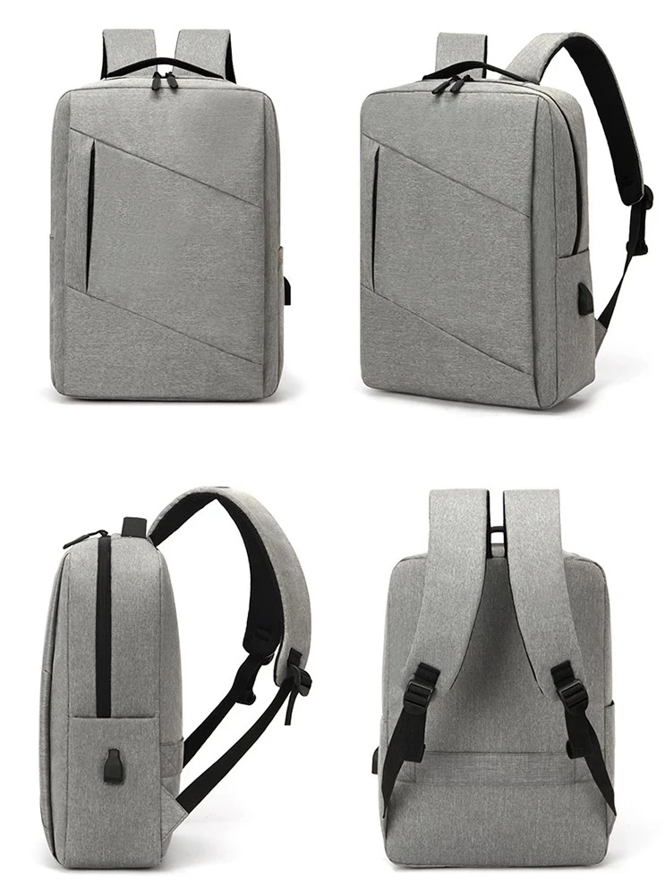 

USB Charging Waterproof Oxford Backpack Large Capacity 15-inch Laptop Bags Men's Business Travel Casual School Bag Rucksack