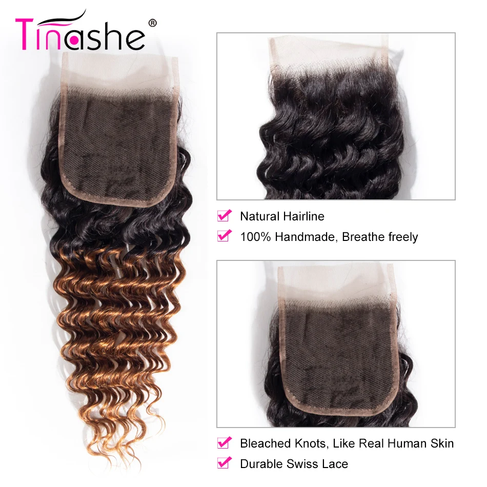 Tinashe 1B 30 пучков с закрытием Remy бразильские человеческие волосы цветные пучки