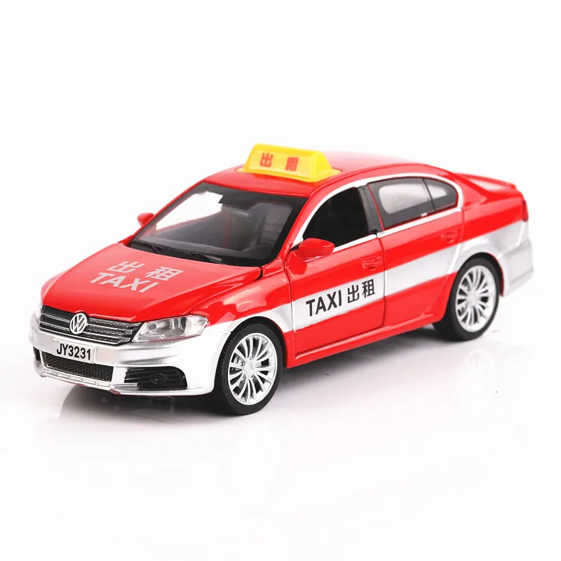 Модель литая такси 1:32 модель автомобиля металлическая звук светильник отрыв для