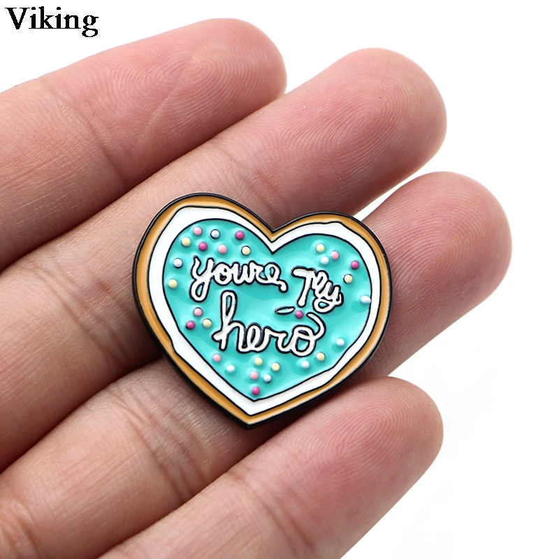 

1Pcs Icon You Are My Hero Badges Metal Brooches Lapel Pin Enamel Brooches For Women Men Backpack Pins Hat Pin Shirt Brooch G0366