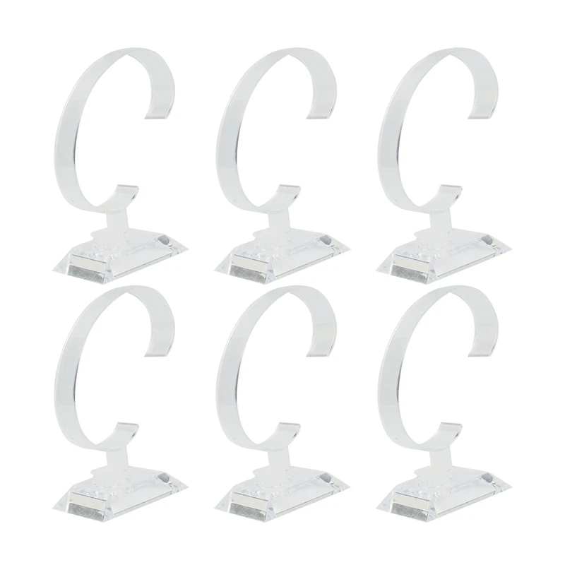 

6 x Plastic Jewelry Bangle Cuff Bracelet Watch Display Stand Holder