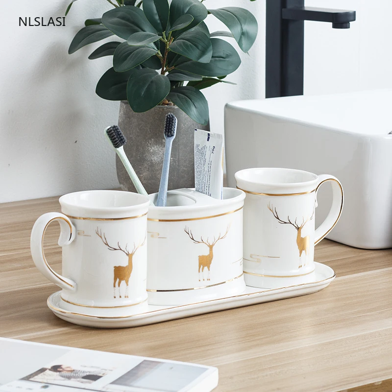 Светильник роскошный керамический комплект для ванной комнаты из 5 предметов в