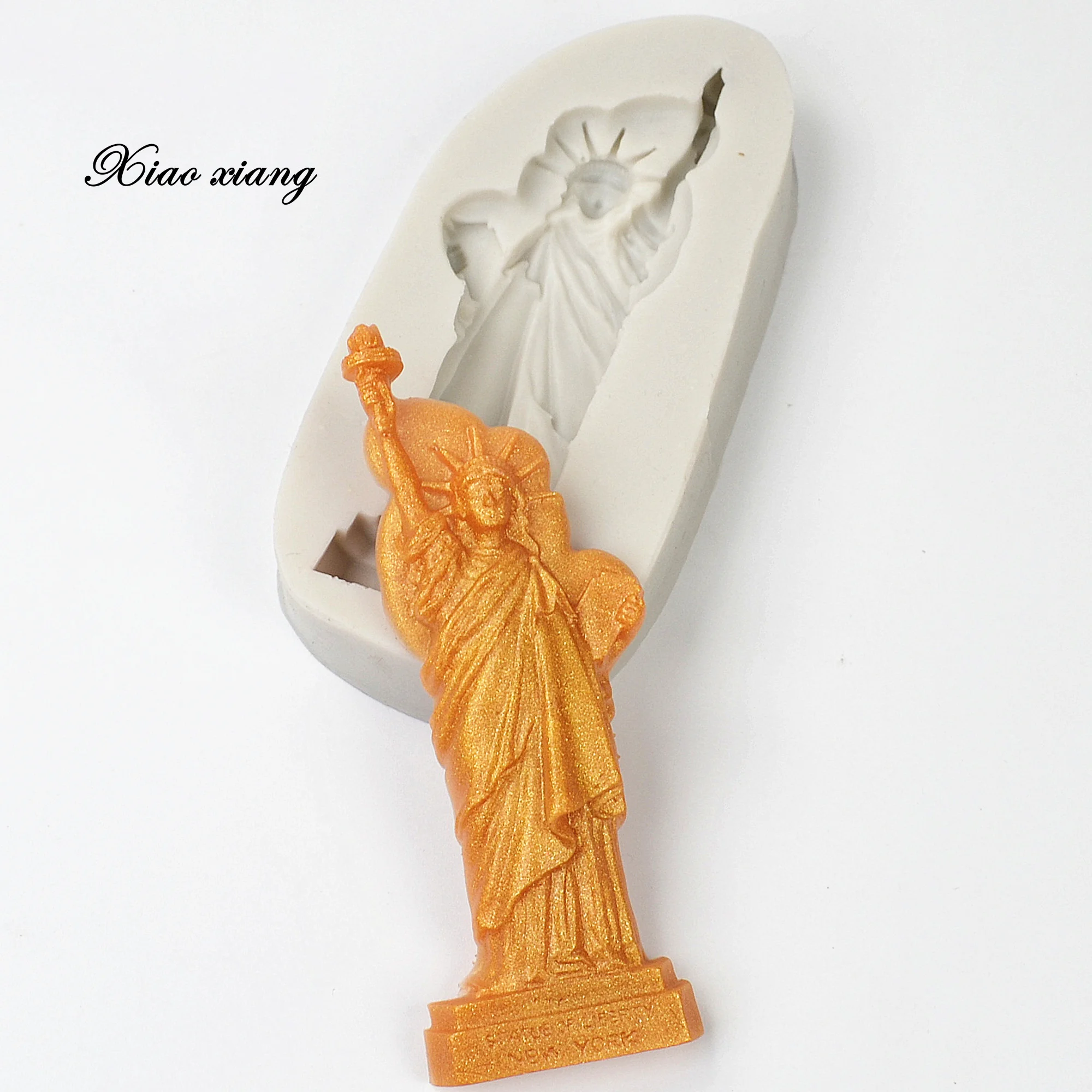 3D Статуя Свободы силиконовая форма для выпечки формы шоколада Fondant (сахарная)