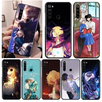 howls howls moving castle case for xiaomi redmi note 11e 11s 11 11t 10 10s 9 9t 9s 8 8t pro 5g 7 5 black silicone phone cover