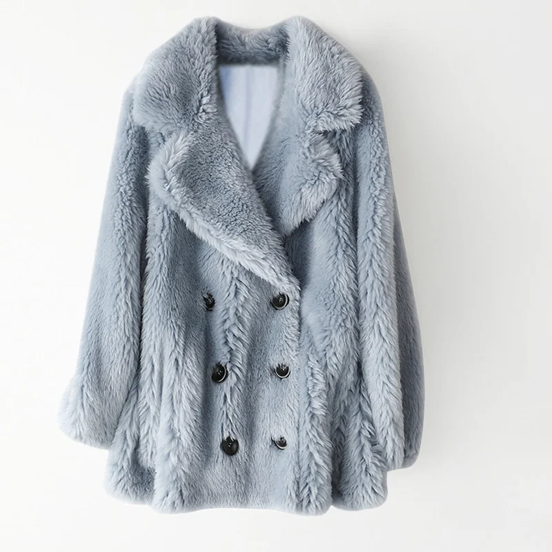 

Coat Faux Fur Women's 2020 New Style Fake Chenille Coat Women's Mid-Length Lalambswool Coat