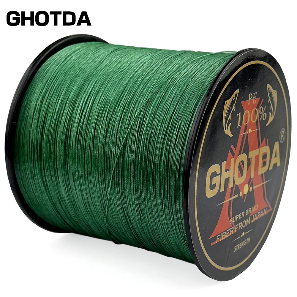 GHOTDA 500M 8 Strands Braided Fishing Line Multifilament 100% PE Japanese Technology Super Strong Fly Fishing Line