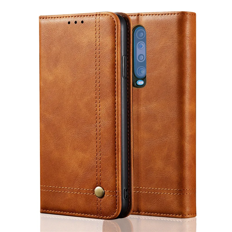 Кожаный чехол бумажник с откидной крышкой для POCOPhone POCO X2 телефона в стиле ретро