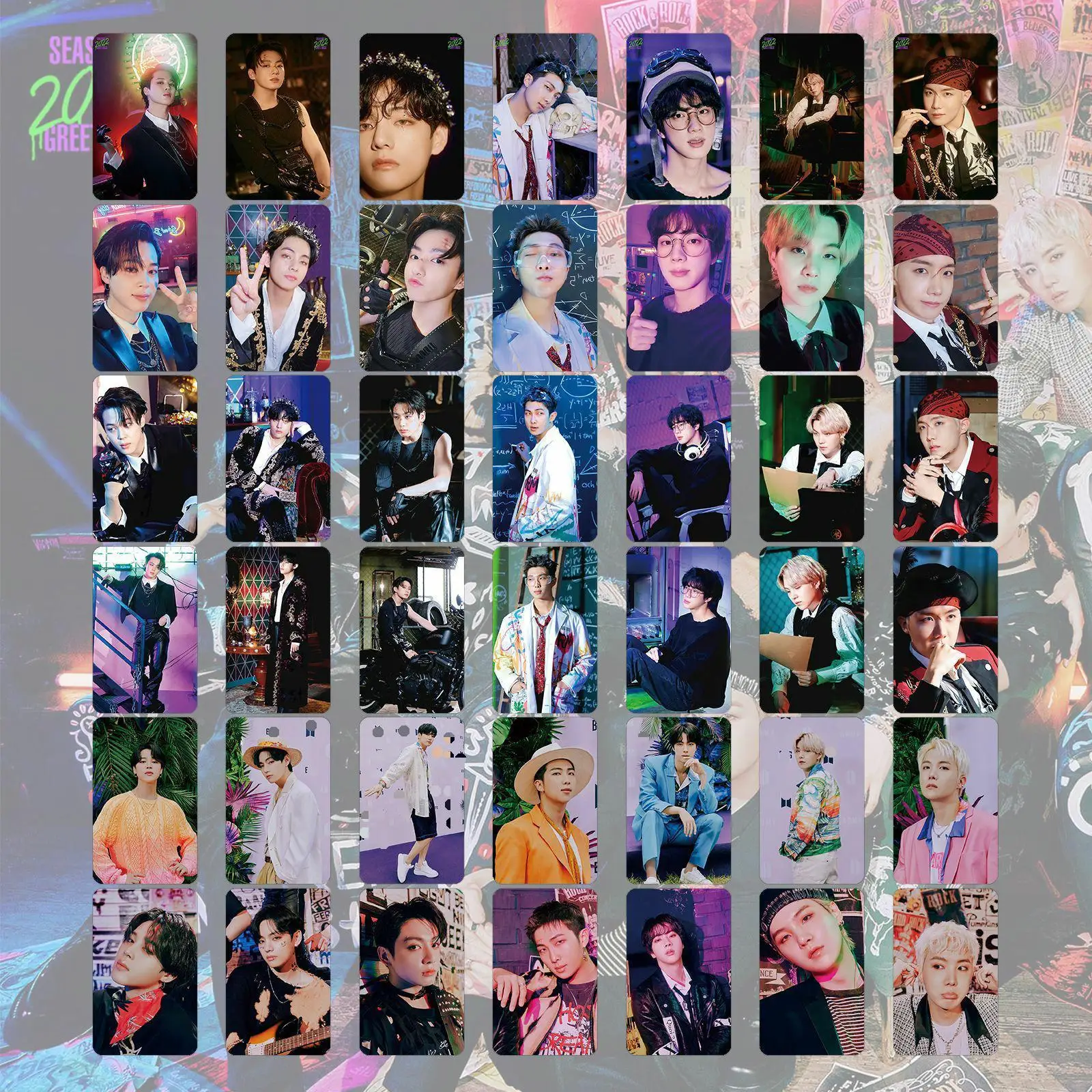 

KPOP Bangtan Boys 2022 SEASON'S GREETINGS photo card LOMO card luxury photo card Cosplay gift JIMIN SUGA JK V JIN Fan Collection
