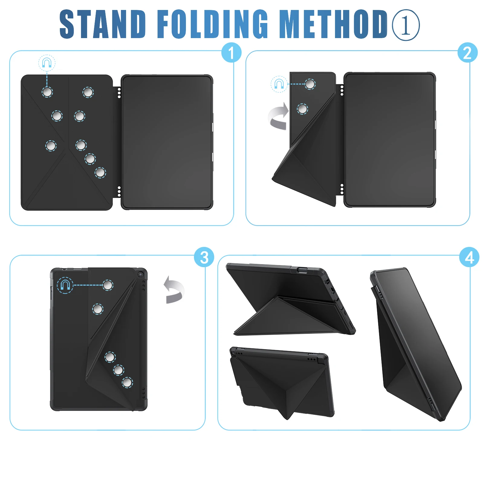 Case Fits All-New Kindle Fire HD 10 & Plus Tablet 11th Generation 2021 Release Slim Folding Stand Cover with Auto Wake/Sleep |