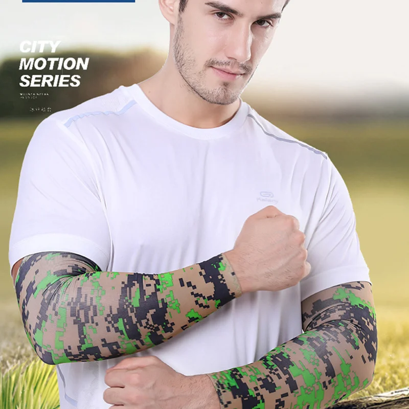 

1 Pair Breathable Quick Dry UV Protection Running Arm Sleeves Basketball Elbow Pad Fitness Armguards Sports Cycling Arm Warmers