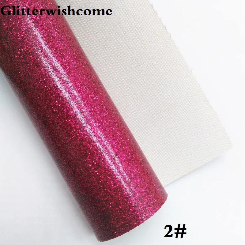 2 Glitterwishcome 30X134 см мини-рулон блестящая ткань винил для бантов гладкая блестящая кожа ткань искусственная кожа для бантов, GM200 - Цвет: 2