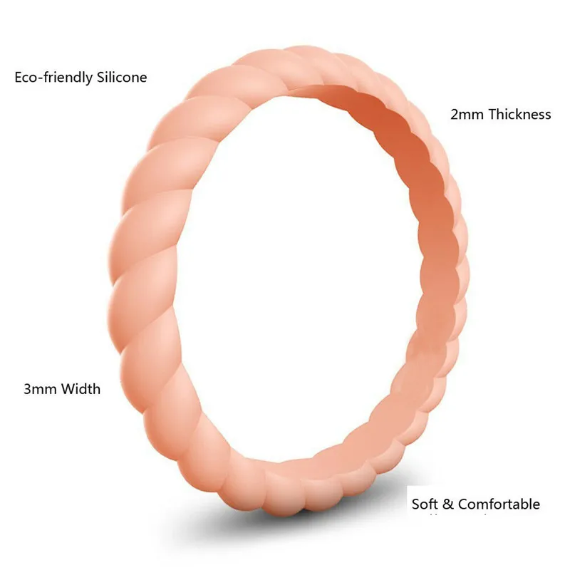 8pcs Women Silicone Wedding Band Ring Thin-Silicone Stackable Rings Comfort Fit Women Sparkle Rubber Band Elegant Flexible