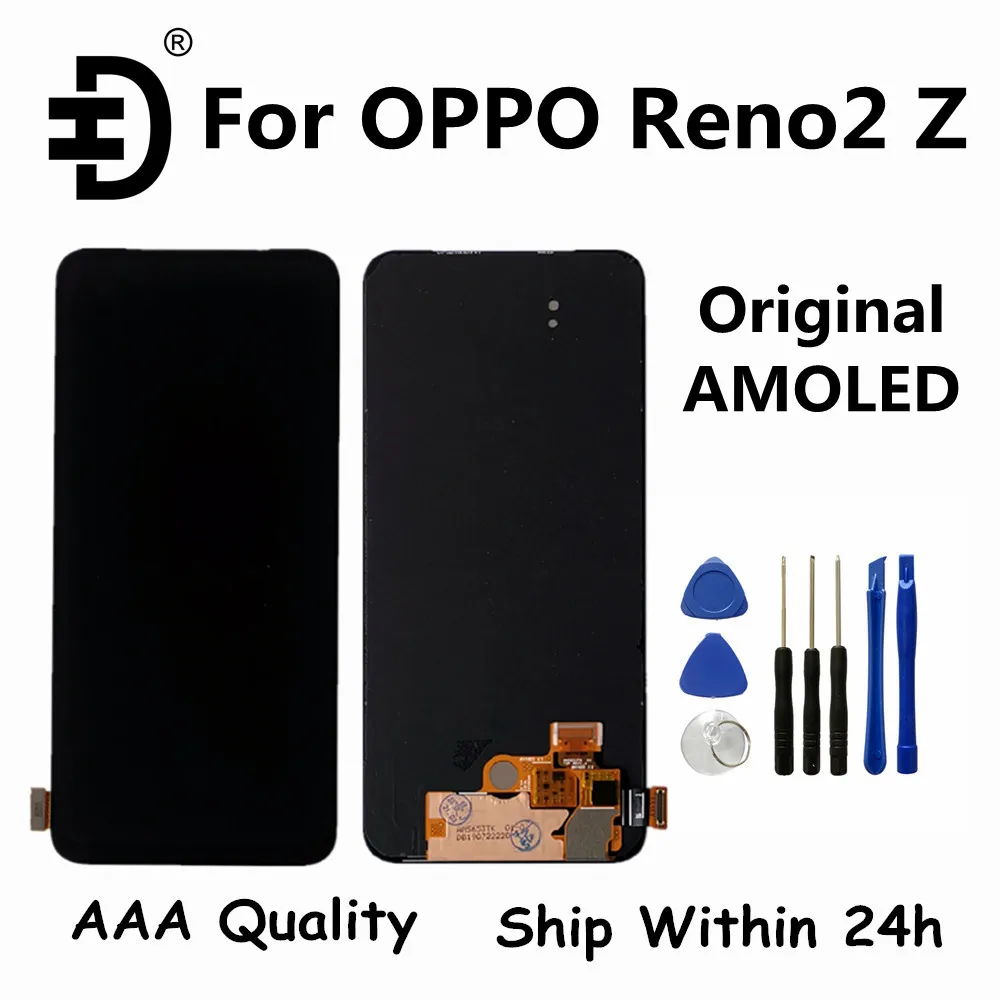

ЖК-дисплей 6,53 дюйма для OPPO Reno2 Z Reno2 F, кодирующий преобразователь сенсорного экрана в сборе дюйма, для OPPO Reno 2Z Reno 2F AMOLED