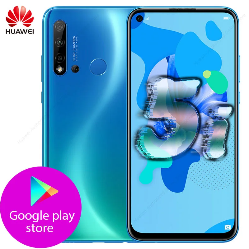 Мобильный телефон huawei Nova 5i, 6,4 дюймов, 6 ГБ, 128 ГБ, Восьмиядерный процессор Kirin 710, Android 9,0, разблокировка отпечатков пальцев, GPU Turbo 3,0