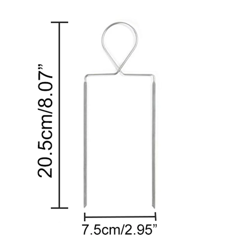 4 шт. 8 ''шампуры для барбекю из нержавеющей стали постный плоты двойной широкий