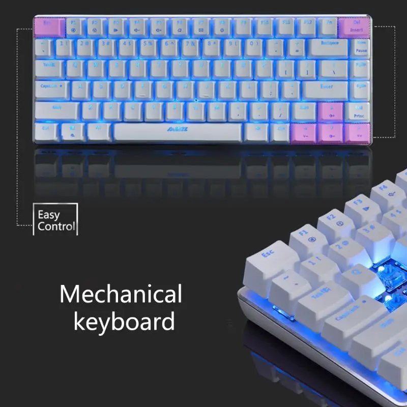 Клавиатура Ajazz AK33 механическая игровая Проводная 82 клавиши RGB подсветка русская и