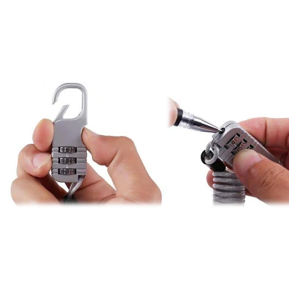 

Random Color Mini Bike Lock Fold Backpack Cycling Helmet Bicycle Cable Lock 3 Digit Combination Anti-theft Bike Bicycle Lock
