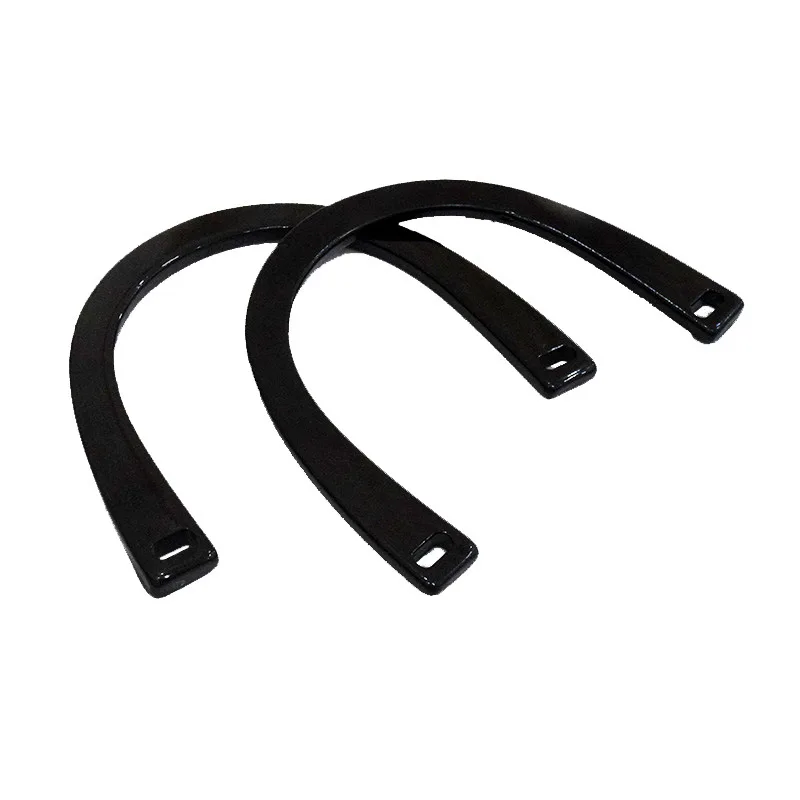 10Pcs 16cm Black Acrylic U Shape Handbag Handles Handmade Plastic Frame Handle DIY Bag Accessories
