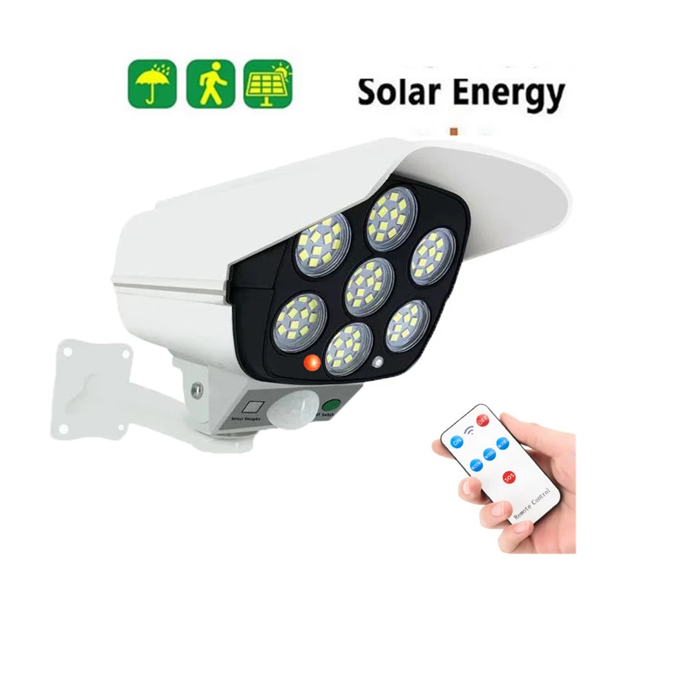 

Фальшивый монитор на солнечной батарее с дистанционным управлением, уличная настенная лампа для крыльца, садовая лампа с пассивным ИК датч...