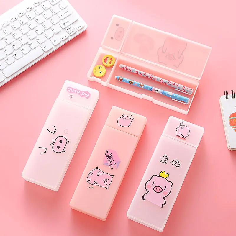 Милый пластиковый чехол для карандашей и канцелярских принадлежностей|Пеналы| |