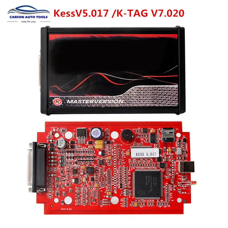 

Unlimited 2.80 EU Red Kess V5.017 OBD2 ECU Chip Tuning Tool K-TAG 2.25 V7.020 4 LED KESS Master ECU Programmer Tool BDM Adapter