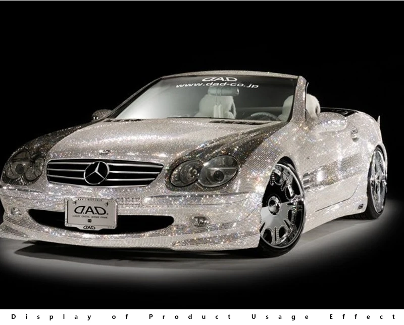 Самоклеящиеся/горячая фиксация стразы наклейка лист Ss8 2 5 мм стеклянные