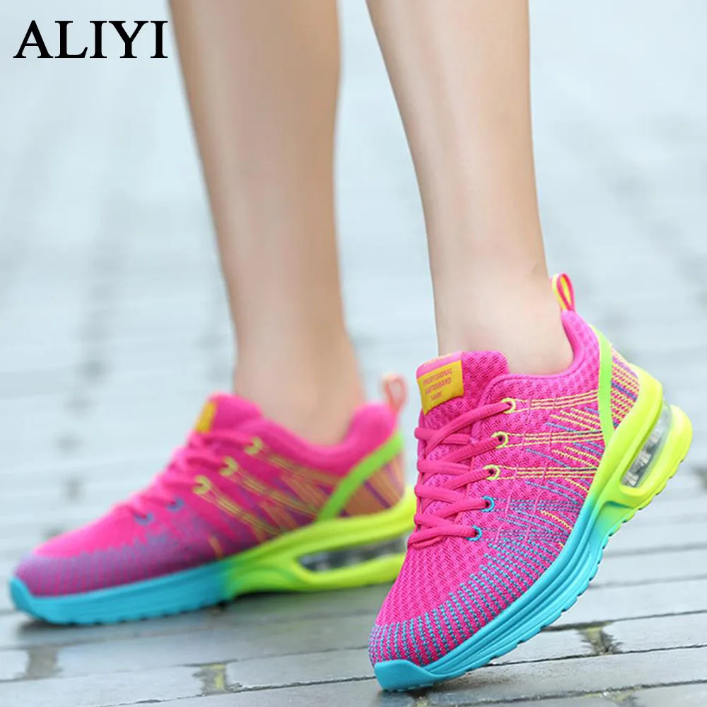 

Women's New Sneakers 2021 Spring Anti-Slip Breathable Colorful Ladies Outdoor Lace Up Casual Shoes Trainer Sport Walking Flats