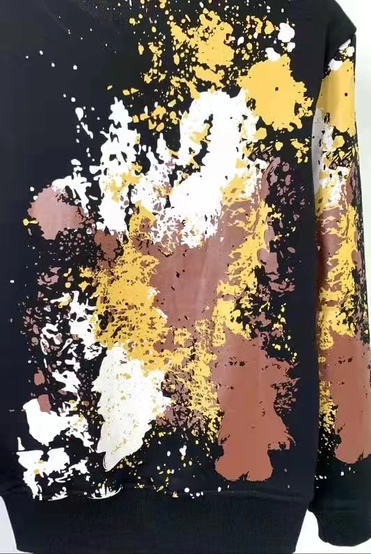 Мужской свитер с буквенным принтом круглым вырезом | Мужская одежда