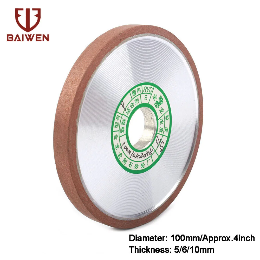 

Diamond Grinding Wheel 100mm Cutter Grinder Grinding Circle Wheels For Metal Tungsten Steel Milling Cutter Tool #150/180/240/320