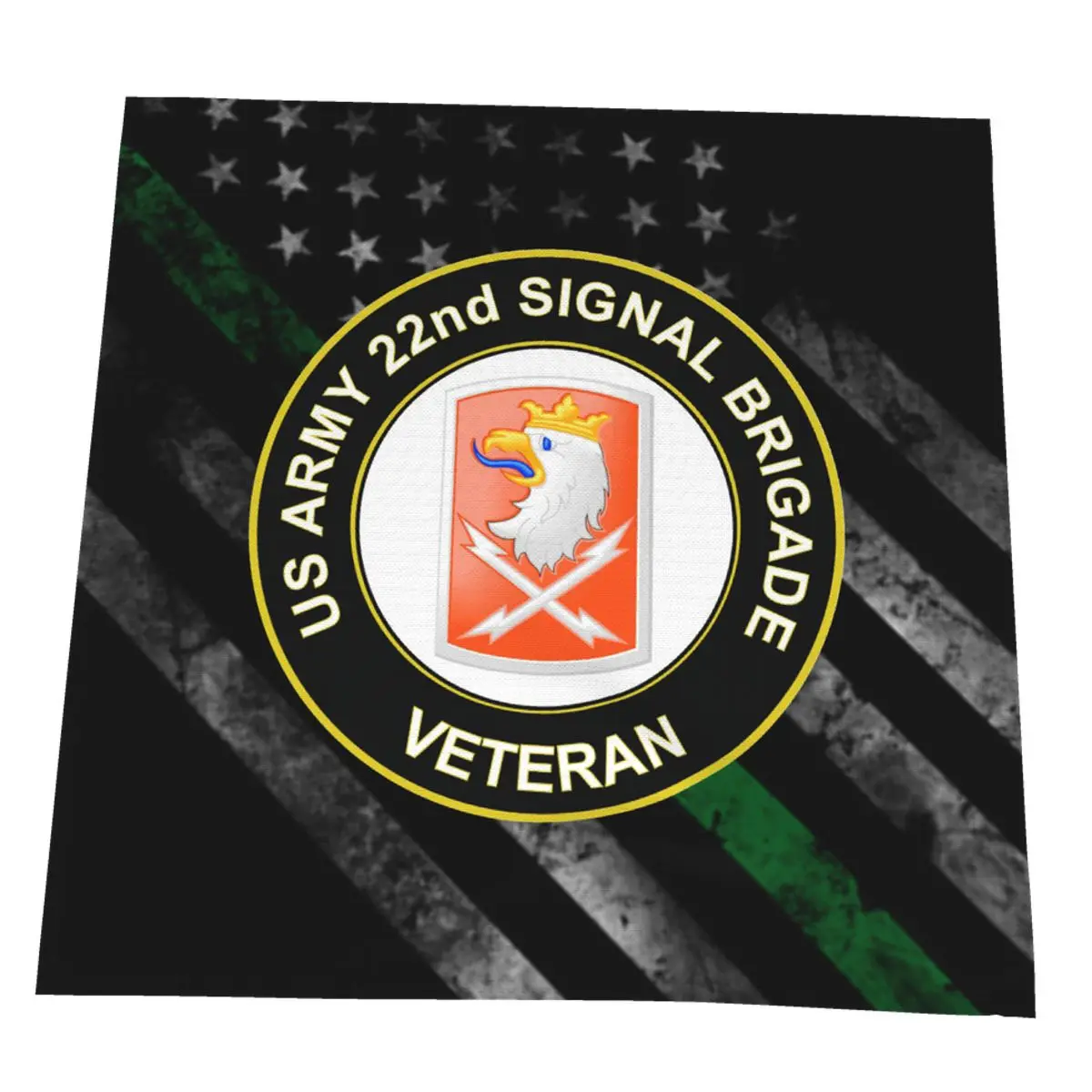 

US Army 22nd Signal Brigade Veteran Napkin For Party Wedding Table Cloth Linen Cotton Available Restaurant Dinner 50x50cm Hotel