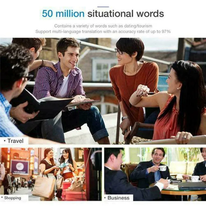 Портативный 33 языков умный переводчик мгновенный голосовой перевод Bluetooth 5 0