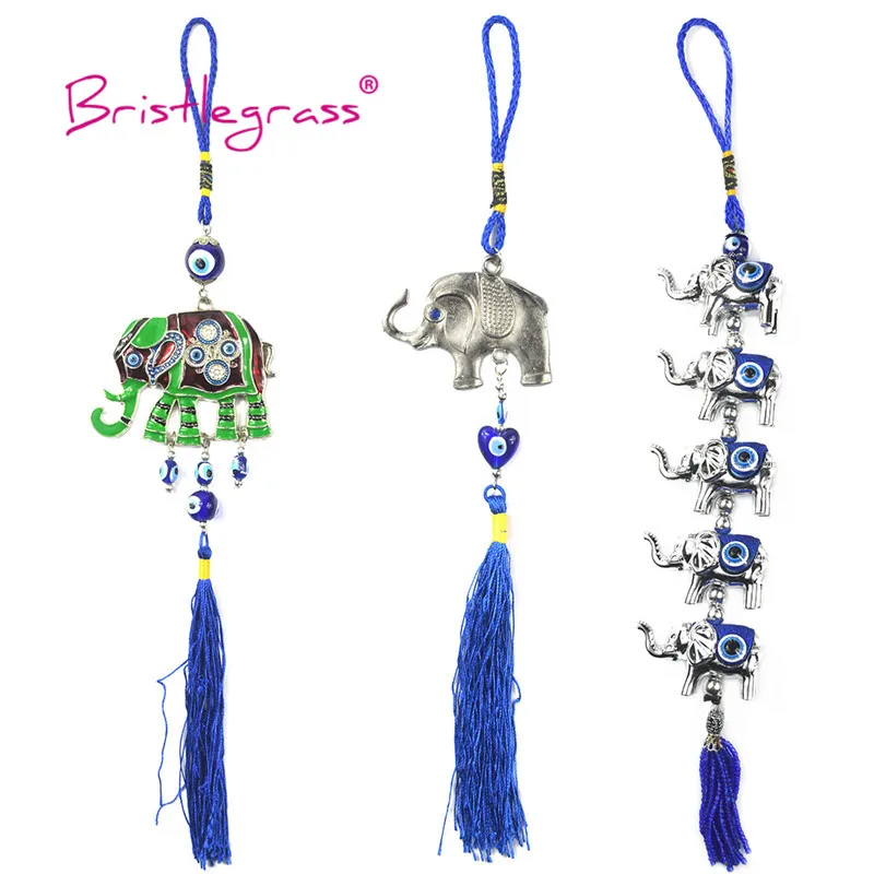 

Турецкая синяя кисточка с кисточками в виде слона, талисманы для автомобиля, подвесная Подвеска для украшения дома