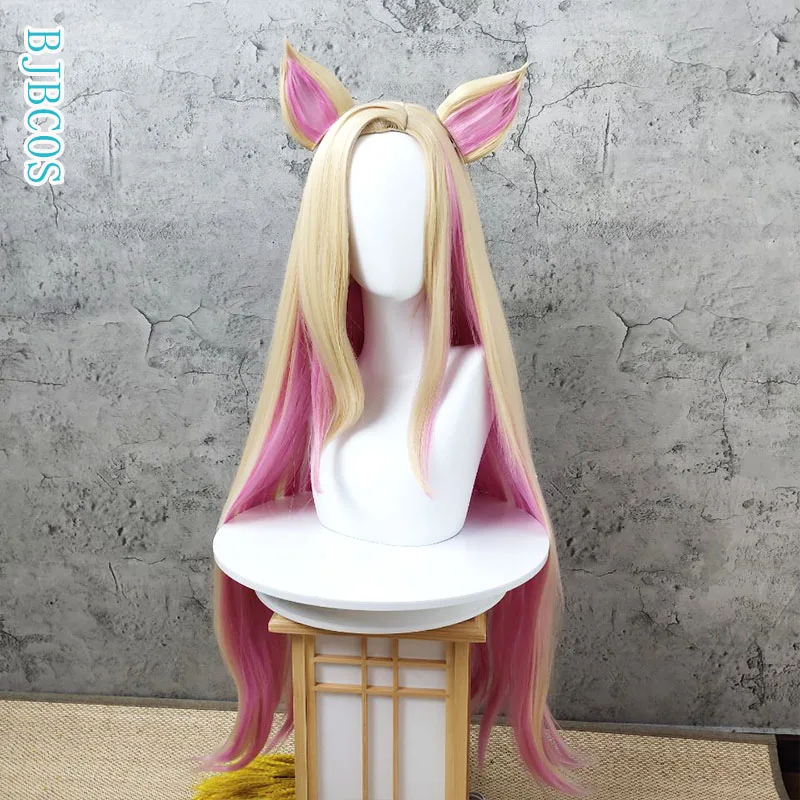 

K/DA All Out Ahri Cosplay Wig League of Legends LOL Agony's Embrace Pink Cosplay Wig
