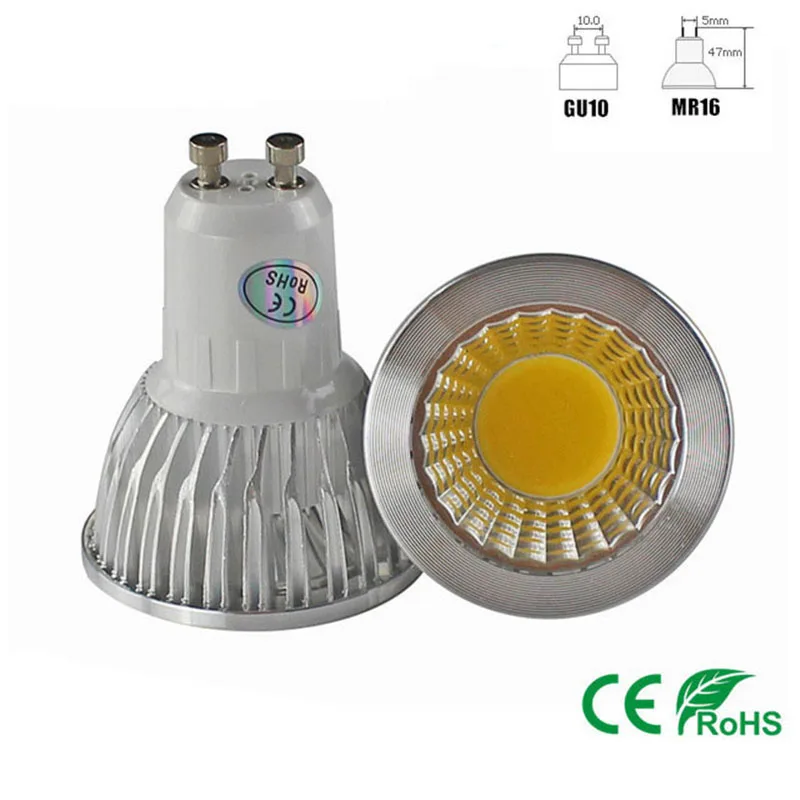 Высокомощная Светодиодная лампа MR16 GU10 COB 9W 12W 15W с регулируемой яркостью Cob