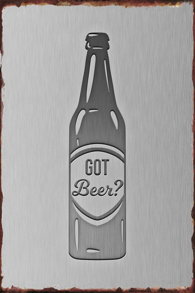 

Винтажный пивной металлический знак, жестяные таблички, Настенный декор, украшение для комнаты в стиле ретро для дома, клуба, мужской пещеры...