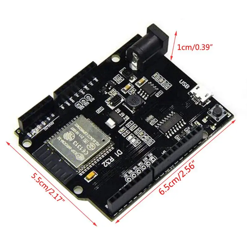 

USB-B ESP32 WiFi+Bluetooth Wemos D1 R32 4MB Memory Flash CH340 Development Board