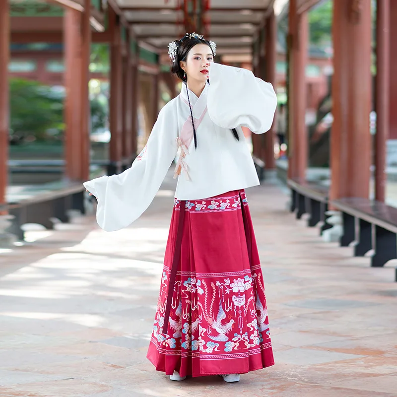 Женский костюм Hanfu с вышивкой классический для танцев традиционное платье феи