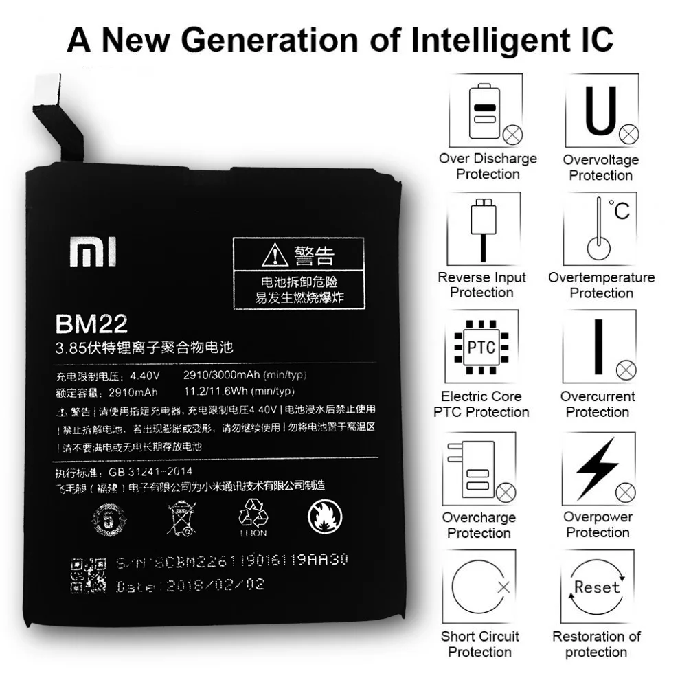 Аккумулятор Xiao mi BM46 для Xiao mi Red mi Note 3 Note 4 4X3 Pro 3S 3X 4X mi 5 BN43 BM41 BM47 BM22 Сменные Аккумуляторы