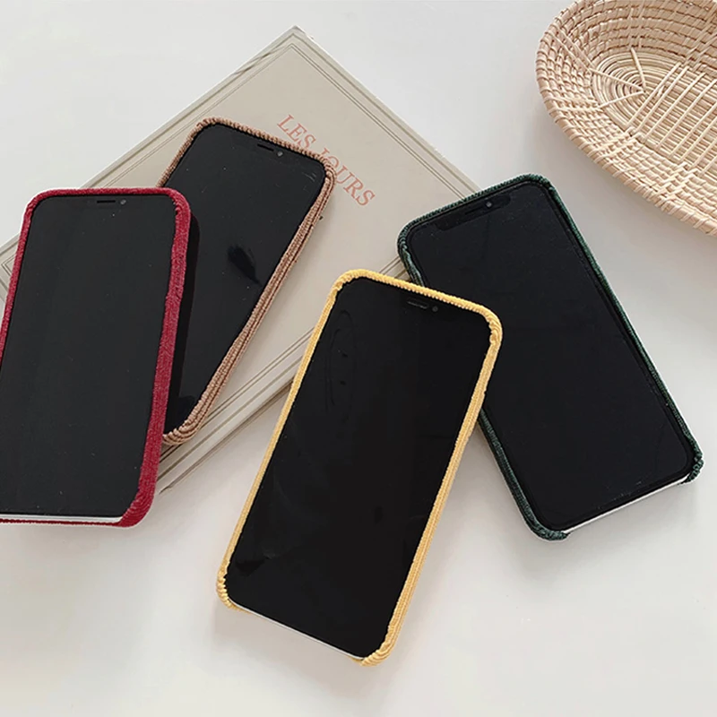 Вельветовая ткань без текстуры чехол для телефона iphone 11 11Pro Max чехол для iphone 7 8 6 6S Plus X XR XS Max теплые ворсистые задняя крышка