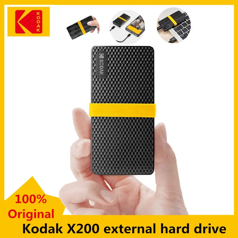 

Kodak X200 External SSD Hard Drive 1TB 512GB 256GB 128GB USB3.1 Type-c Mini Portable Solid State Drives Gen 2 For PC Laptop