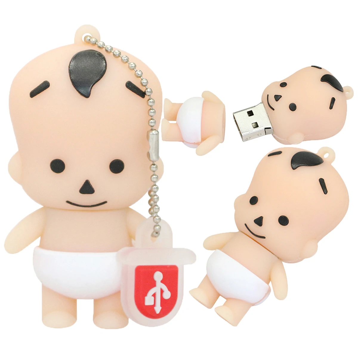 Мини флешка детский подарок USB накопитель 16 ГБ 32 64 Гб 128 брелок мультяшный Pobaby флэш