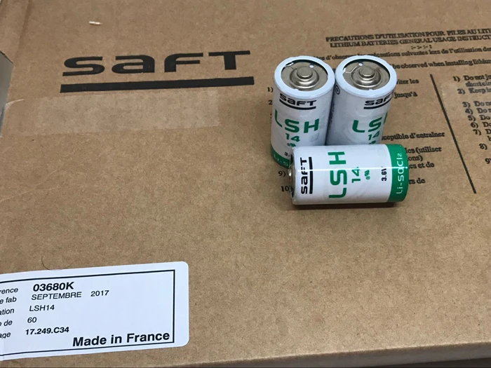 SAFT LSH14 размер C 3,6 В 58000 мАч литиевый LSH 14 батареи для ПЛК-устройств неперезаряжаемый(LSH20) Сделано во Франции