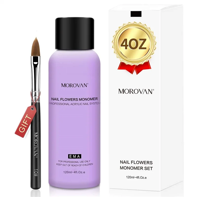 

120ml/4OZ Acrylic Liquid Nail Polish Monomer Crystal Acrylic Glitter Builder Carving With Nail Art Extension Pen Manicure Tools