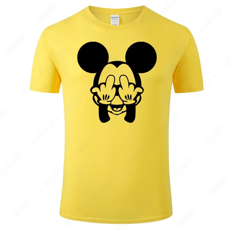 Футболка мужская хлопковая с забавным аниме принтом Микки Мауса J119