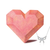 lagunamoon 1pcs heart shaped bath bomb with surprise necklace inside gift to girlfriend essential oils bath bubble balls 115g