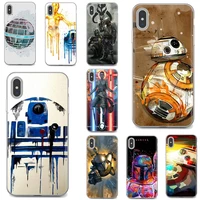 For Huawei P10 P20 P30 Smart 2019 Honor Mate Pro Lite Rainbow Silicone Phone Case yoda and bb8 cute bot