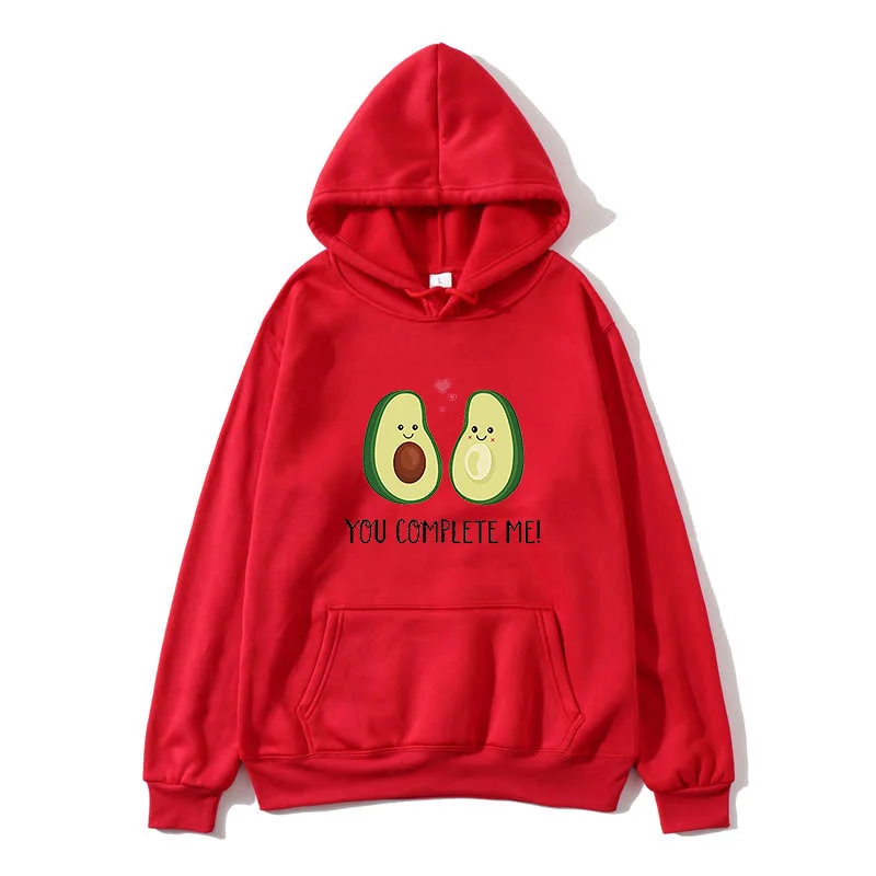 Cute cartoon avocado sweatshirt hoodie kawaii print top Fashion girl print hoodie Personality ladies sweatshirt hip hop apparel