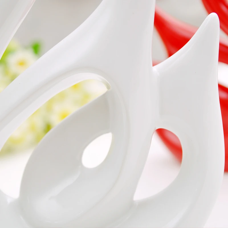 Фигурка для украшения дома современные красный и белый лебедь украшение офиса