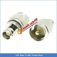 bnc q9 to uhf pl259 so239 cable connector socket bnc female to uhf male jack nickel plated brass straight coaxial rf adapters